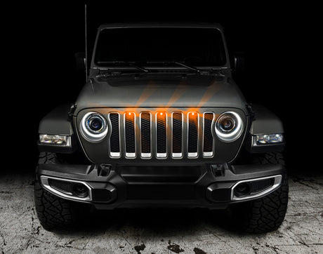 2018-2022 Gladiator Pre-Runner Style LED Grille Kit Amber - View 3 | Dirty Garage