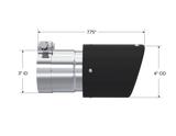 Universal Carbon Fiber Tip 4" OD 3" Inlet 7.7" Length - View 6 | Dirty Garage