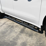 Westin 2019 Chevrolet Silverado/Sierra 1500 Crew Cab Non LD PRO TRAXX 5 Oval Nerf Step Bars - Black - View 4 | Dirty Garage