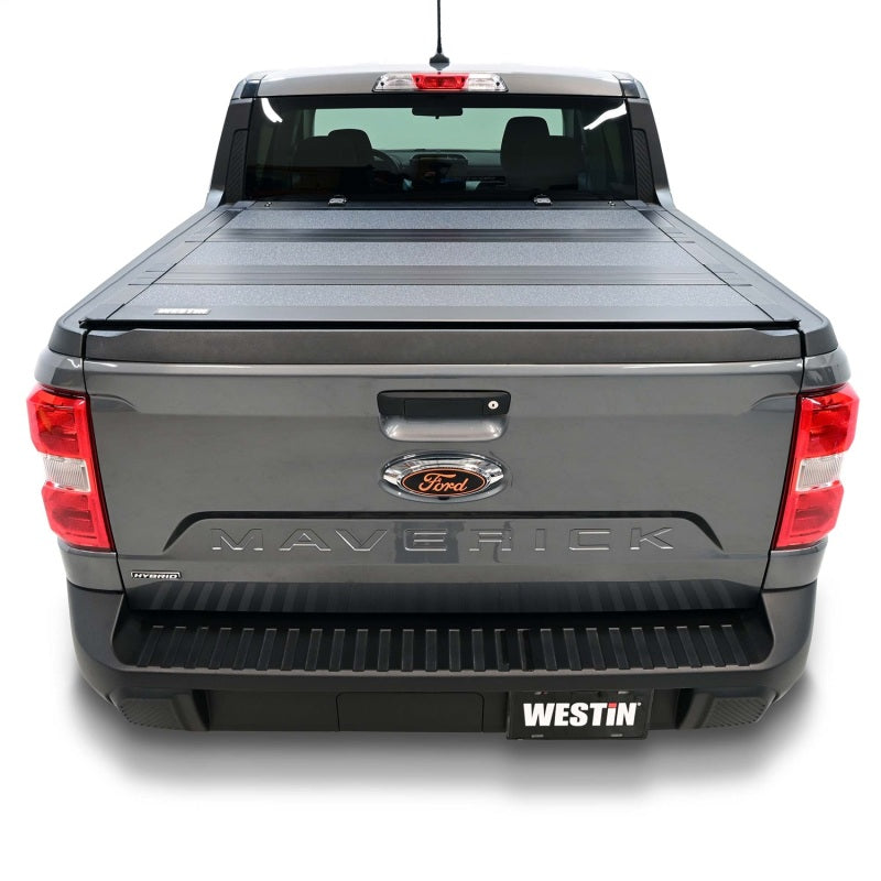 Westin 22-26 Ford Maverick 4WD 4ft. 6in. Bed Hard Tri-Fold Tonneau Cover - Black - View 3 | Dirty Garage