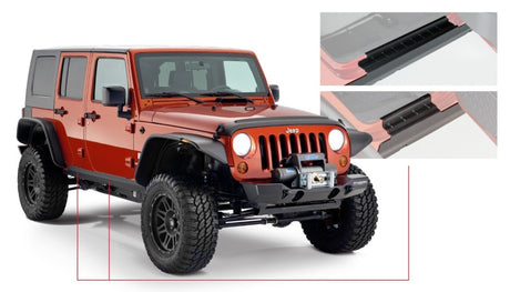 2007-2018 Wrangler Unlimited 4-Door Trail Armor Black Rocker Panels w/ Sill Guards | Dirty Garage