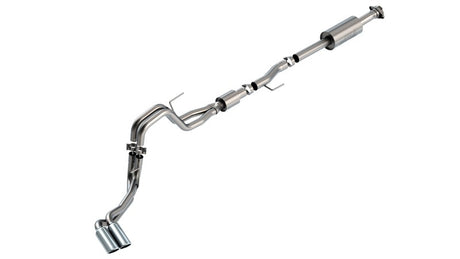 Borla F-150 2021 5.0L 4dr CC SB EC STB Lariat/KR/Platinum/LTD 3/2.25 DSE Cat-Back S-Type CHR Tips - View 4 | Dirty Garage