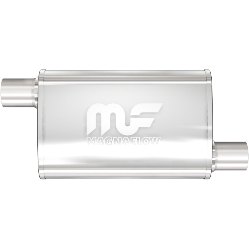 Universal Muffler Mag Stainless Steel 14x4x9 2.5/2.5 O/O | Dirty Garage