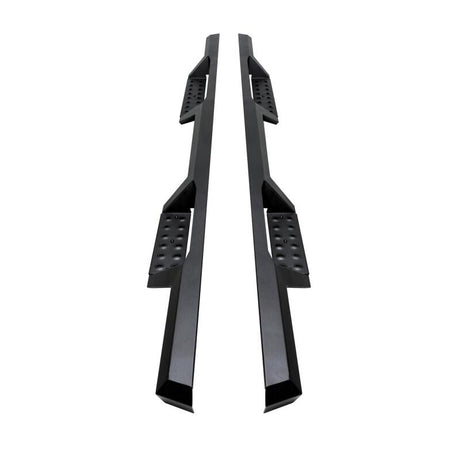 2001-2019 GM 1500/HD Crew Cab HDX Black Drop Nerf Step Bars - View 4 | Dirty Garage