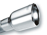 Borla Universal Polished Tip Single Oval Rolled Angle-Cut w/Clamp (inlet 2 1/2in. Outlet 4 1/4 x 3 1 - View 3 | Dirty Garage