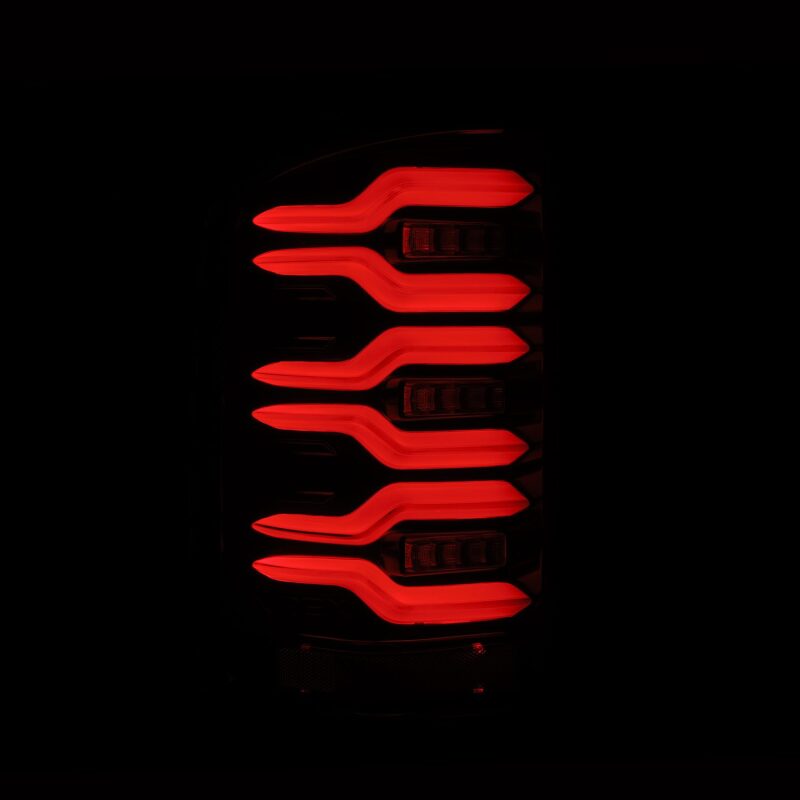 2014-2018 GM HD Luxx-Series LED Tail Lights Alpha Black Active Light Sequential Signal - View 4 | Dirty Garage