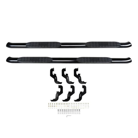 Westin 2019-2026 Chevy Silverado/Sierra 1500 Crew Cab Non LD PRO TRAXX 4 Oval Nerf Step Bars - Black - View 8 | Dirty Garage