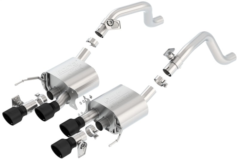 Borla 14-18 C7 Corvette Stingray Axle-Back ATAK Exhaust 2.75in To Muffler Dual 2.75in Out 4.25in Tip - View 3 | Dirty Garage