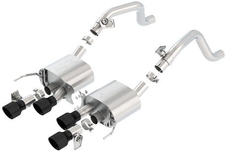 Borla 14-18 C7 Corvette Stingray Axle-Back ATAK Exhaust 2.75in To Muffler Dual 2.75in Out 4.25in Tip - View 3 | Dirty Garage