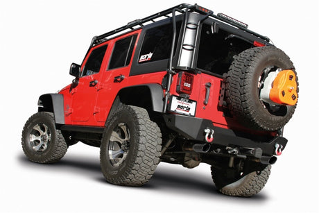 Borla 12-16 Jeep Wrangler 3.6AT/MT 4WD 2+4DR S/ SQ /RL/AC SR 2.5in, 2in Tip 3.5 sqx8 Black Chrome - View 5 | Dirty Garage