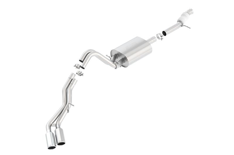 Borla Touring Cat Back 15-16 Chevy Tahoe 5.3L V8 2.75in, 2.25in Dual Same Side Exit 4in Tips - View 2 | Dirty Garage