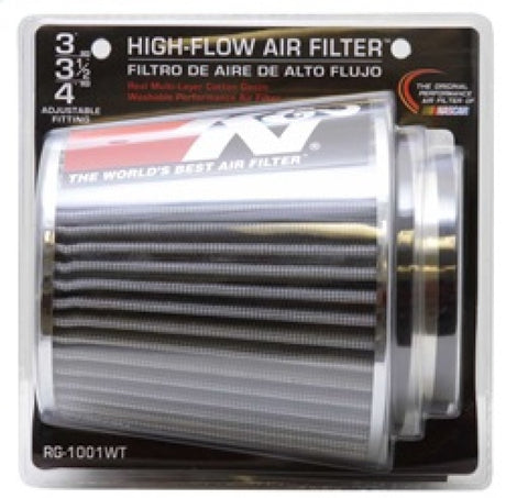Universal Filter Chrome Round Tapered White - 4in Flange ID x 1.125in Flange Length x 5.5in H - View 9 | Dirty Garage