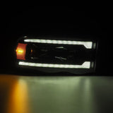 2002-2005 Ram HD Luxx-Series LED Projector Headlights Alpha Black Activation Light Sequential Signal - View 3 | Dirty Garage