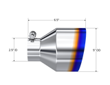 Universal T304 Stainless Steel 2.5" ID Burnt End Tip - View 3 | Dirty Garage
