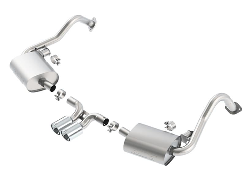 Borla 14-15 Porsche Cayman/Boxster (981) RWD 2Dr Dual Center Rear Exit Catback 4in Tip Exhaust Sys - View 2 | Dirty Garage