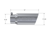 Universal 5 OD Angled Single Walled 4" Inlet 12" Length Tip - View 5 | Dirty Garage