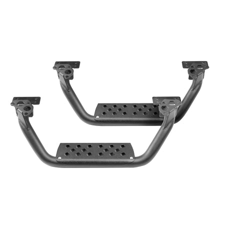Go Rhino Dominator Extreme D6 SideSteps - Tex Blk - 4in Drop Down Steps - View 4 | Dirty Garage