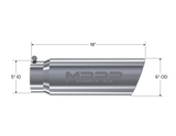 Universal 6" OD Angled Rolled End 5" Inlet 18" T304 Exhaust Tip - View 5 | Dirty Garage