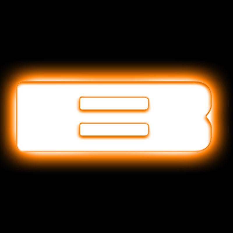 Universal Illuminated LED B Letter Badge w/ Matte White Surface Finish - View 2 | Dirty Garage