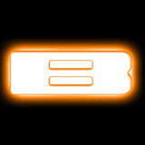 Universal Illuminated LED B Letter Badge w/ Matte White Surface Finish - View 2 | Dirty Garage