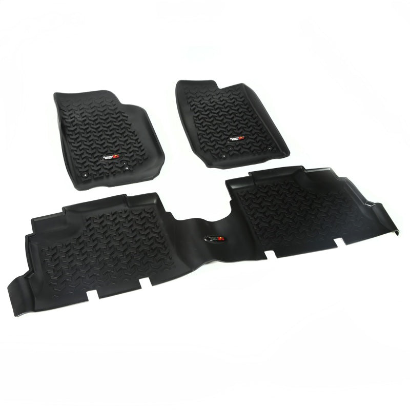 Rugged Ridge Floor Liner Front/Rear Black 2007-2018 Jeep Wrangler JK 4 Dr - View 2 | Dirty Garage