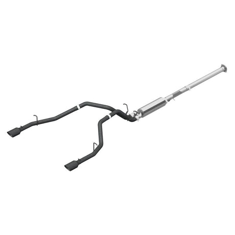 2019 Ram 1500 2.5" CB Dual Split Rear Exhaust w 4.5" Tip Blk Coated - View 2 | Dirty Garage