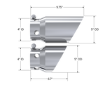2008 Ford Superduty 6.4L 4" Inlet 5" Tip Cover Set 6 and 9" - View 5 | Dirty Garage