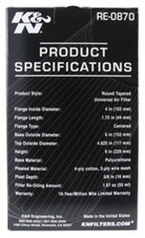 Universal Rubber Filter 4inch FLG/6inch OD-B/4-5/8inch OD-T/9inch H - View 15 | Dirty Garage
