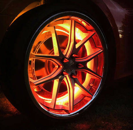 Universal LED Illuminated Wheel Rings ColorSHIFT Dynamic - View 3 | Dirty Garage