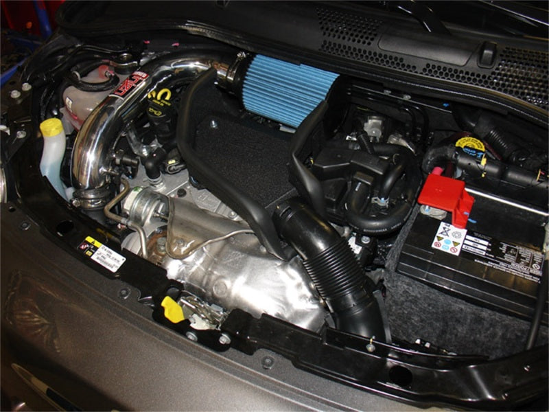 2012-2013 500 Abarth 1.4L Polished Short Ram Intake w MR Tech Heat Shield - View 2 | Dirty Garage
