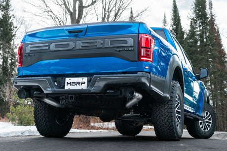 2017-2020 F-150 Raptor 3.5"L Ecoboost Dual Rear Exit 3" Resonator Back Exhaust System - View 7 | Dirty Garage