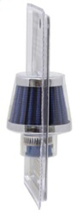 Universal 2in Base OD x .375in Flange ID x 1.75in H Rubber Base Crankcase Vent Filter - Blue - View 12 | Dirty Garage