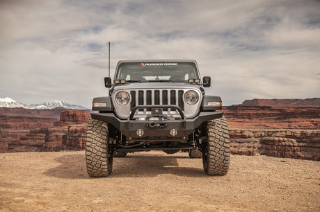 Rugged Ridge HD Bumper Full Width Front 07-18 Jeep Wrangler JK 18-20 Jeep Wrangler JL 2020 JT - View 4 | Dirty Garage