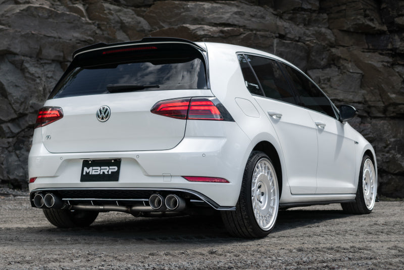 2015-2019 VW Golf R 3" T304 Cat Back Exhaust Carbon Fiber Tips - View 7 | Dirty Garage