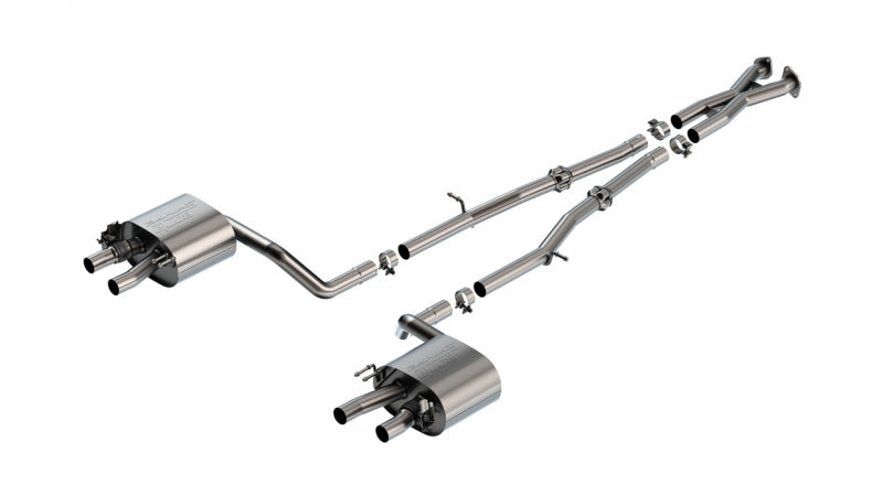 Borla 22-23 Kia Stinger 3.3L V6 Turbo 2.25in Pipe Dia Dual Split Rear Exit S-Type Cat-Back Exhaust - View 3 | Dirty Garage