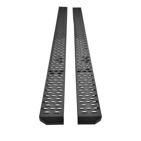 Universal 90" Black Grate Steps Running Boards - View 10 | Dirty Garage