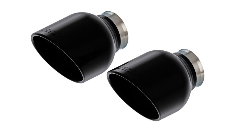 Borla 15-24 Dodge Charger V8 / 2023 Chrysler 300C T-304 SS Tips 5in Outlet - Black Chrome - View 2 | Dirty Garage
