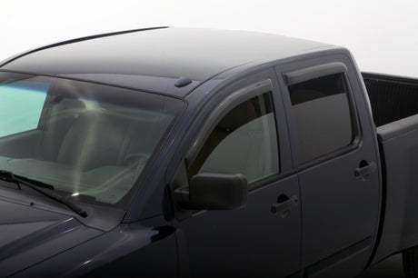 2004-2015 Titan Crew Cab Ventvisor Outside Mount Window Deflectors Smoke 4-Piece - View 2 | Dirty Garage