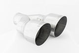 Universal T304 SS Dual Tip 4" OD 2.5" Inlet - View 4 | Dirty Garage