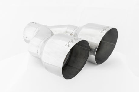 Universal T304 SS Dual Tip 4" OD 2.5" Inlet - View 4 | Dirty Garage