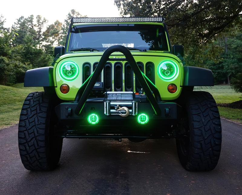 Universal 7" High Powered LED Headlights Black Bezel Dynamic - View 14 | Dirty Garage