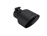 Universal 4.75" x 3" Rectangle Angled Cut Tip Black | Dirty Garage