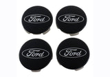 Universal Ford Truck/SUV Black And Chrome Wheel Center Cap Kit | Dirty Garage