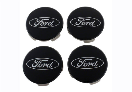 Universal Ford Truck/SUV Black And Chrome Wheel Center Cap Kit | Dirty Garage