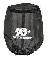 Universal Drycharger Air Filter Wrap Round Tapered Black 5.375in Base ID x 4.375in Top ID x 7 H | Dirty Garage