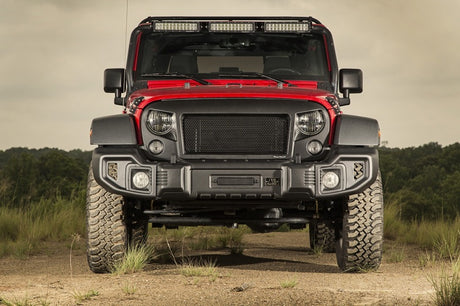 Rugged Ridge Spartacus Front Bumper Black 07-18 Jeep Wrangler - View 3 | Dirty Garage