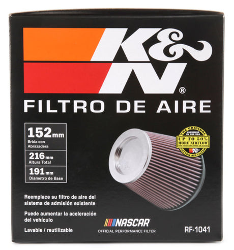 Universal Round Tapered Universal Air Filter 6 inch Flange 7 1/2 inch Base 5 inch Top 7 1/2 inch Height - View 17 | Dirty Garage