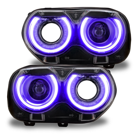 2015-2021 Challenger RGB+W Headlight DRL Upgrade Kit ColorSHIFT+W - View 8 | Dirty Garage