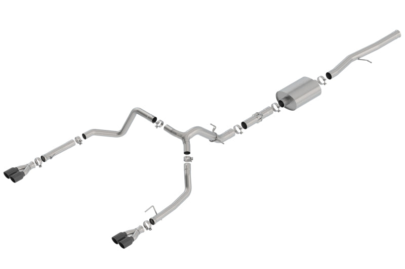 Borla 19 Chevrolet Silverado/GMC Sierra 1500 6.2L SS ATAK Catback Exhaust - Black Chrome Tips | Dirty Garage
