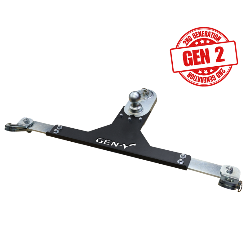 Gen-Y Dodge/RAM GoosePuck II 5in Offset Ball Puck Mount & 25K Towing w/Safety Chain Anchors | Dirty Garage